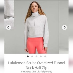 Lululemon Funnel Neck Scuba XL/XXL NWT GREY